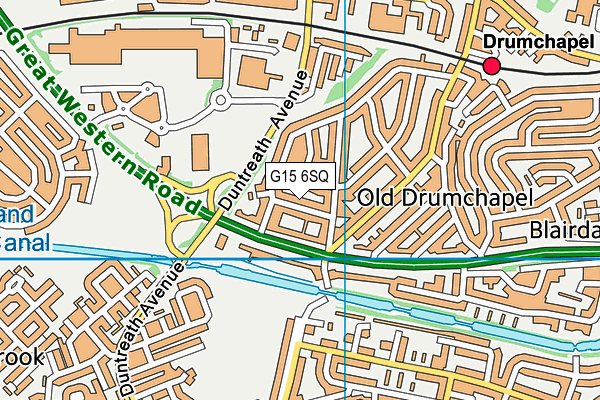 G15 6SQ map - OS VectorMap District (Ordnance Survey)