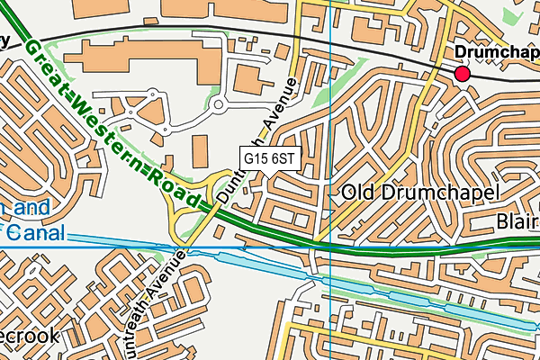 G15 6ST map - OS VectorMap District (Ordnance Survey)