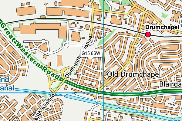 G15 6SW map - OS VectorMap District (Ordnance Survey)