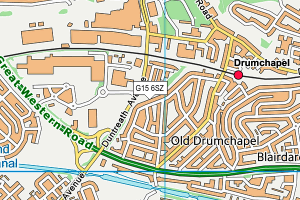 G15 6SZ map - OS VectorMap District (Ordnance Survey)