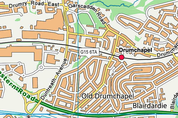 G15 6TA map - OS VectorMap District (Ordnance Survey)