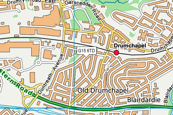 G15 6TD map - OS VectorMap District (Ordnance Survey)