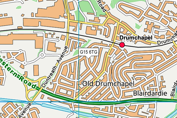 G15 6TG map - OS VectorMap District (Ordnance Survey)