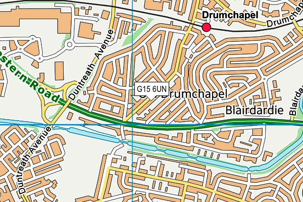 G15 6UN map - OS VectorMap District (Ordnance Survey)