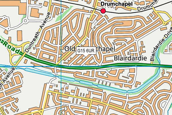 G15 6UR map - OS VectorMap District (Ordnance Survey)