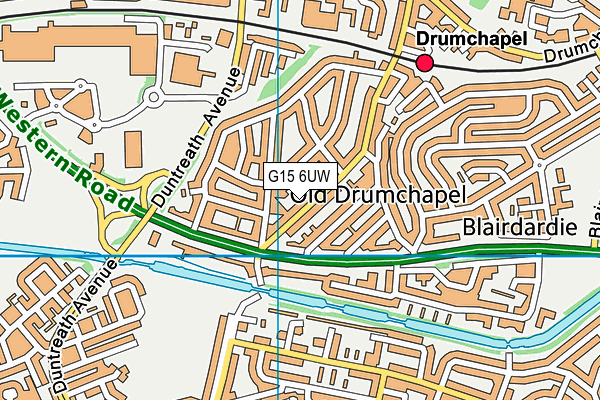 G15 6UW map - OS VectorMap District (Ordnance Survey)