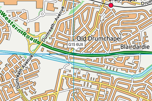 G15 6UX map - OS VectorMap District (Ordnance Survey)