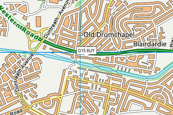 G15 6UY map - OS VectorMap District (Ordnance Survey)