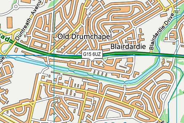 G15 6UZ map - OS VectorMap District (Ordnance Survey)