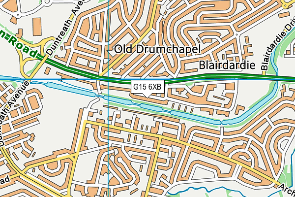 G15 6XB map - OS VectorMap District (Ordnance Survey)