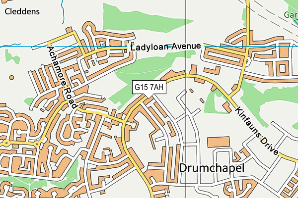 G15 7AH map - OS VectorMap District (Ordnance Survey)