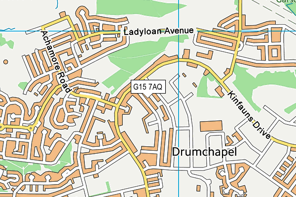 G15 7AQ map - OS VectorMap District (Ordnance Survey)