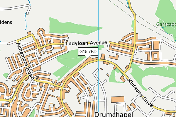G15 7BD map - OS VectorMap District (Ordnance Survey)