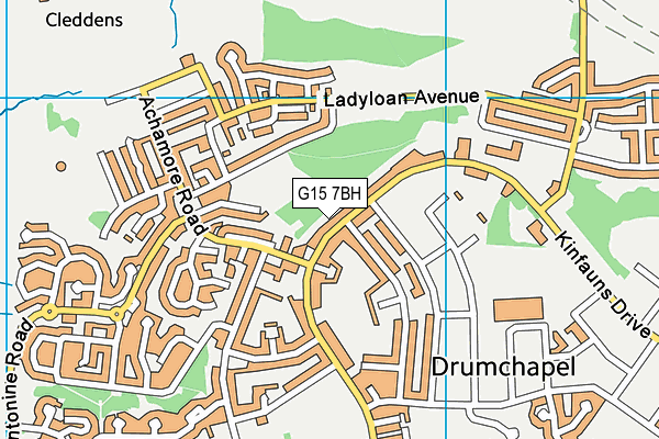 G15 7BH map - OS VectorMap District (Ordnance Survey)