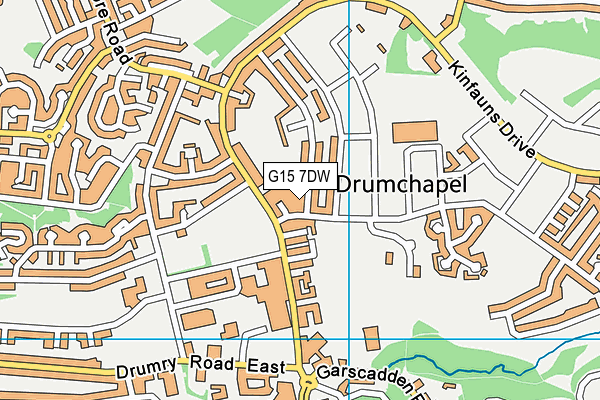 G15 7DW map - OS VectorMap District (Ordnance Survey)