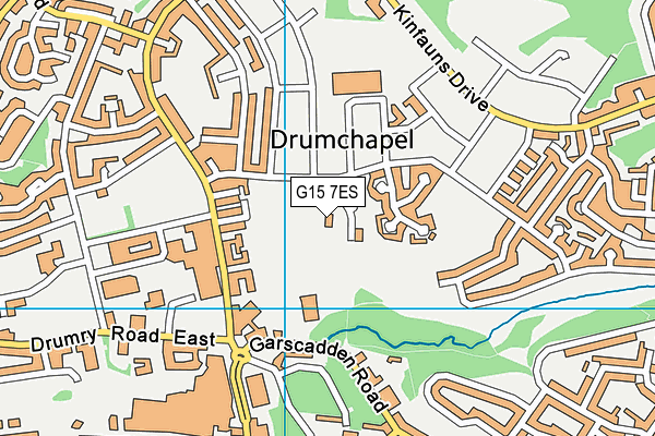 G15 7ES map - OS VectorMap District (Ordnance Survey)