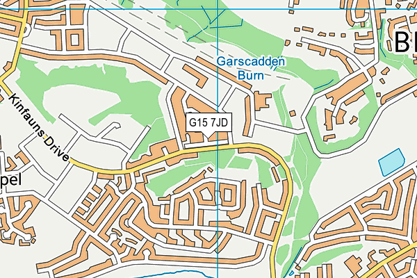 G15 7JD map - OS VectorMap District (Ordnance Survey)