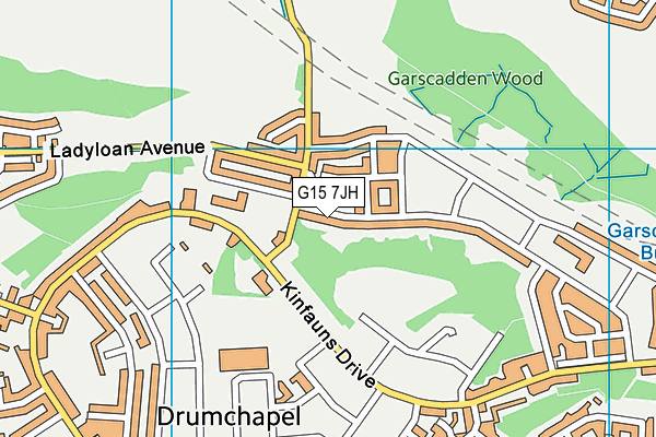 G15 7JH map - OS VectorMap District (Ordnance Survey)