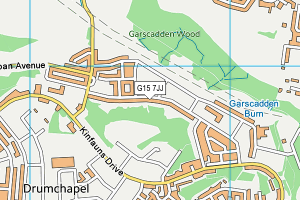 G15 7JJ map - OS VectorMap District (Ordnance Survey)
