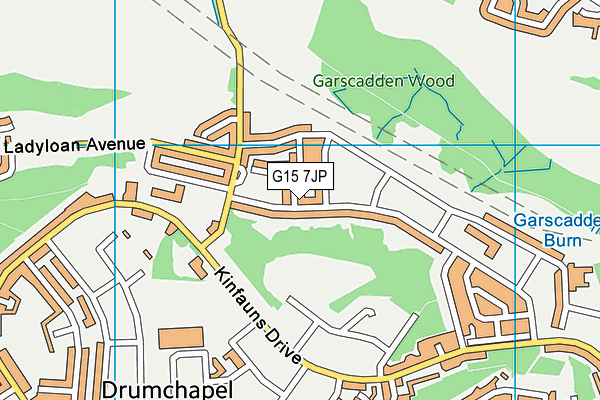 G15 7JP map - OS VectorMap District (Ordnance Survey)