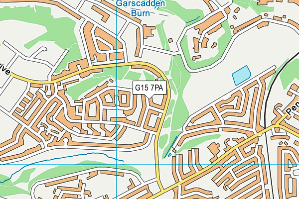 G15 7PA map - OS VectorMap District (Ordnance Survey)