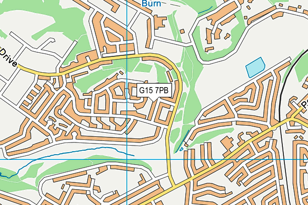G15 7PB map - OS VectorMap District (Ordnance Survey)