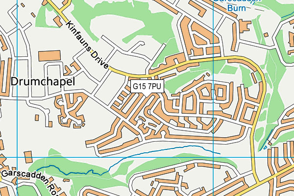 G15 7PU map - OS VectorMap District (Ordnance Survey)