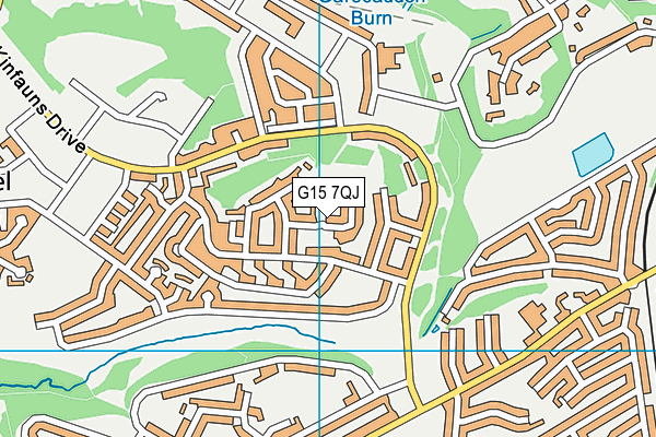 G15 7QJ map - OS VectorMap District (Ordnance Survey)