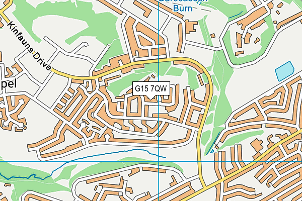 G15 7QW map - OS VectorMap District (Ordnance Survey)