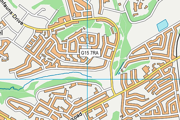 G15 7RA map - OS VectorMap District (Ordnance Survey)