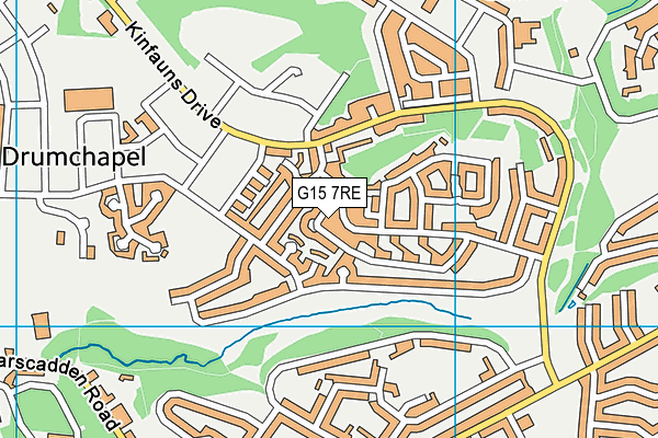 G15 7RE map - OS VectorMap District (Ordnance Survey)