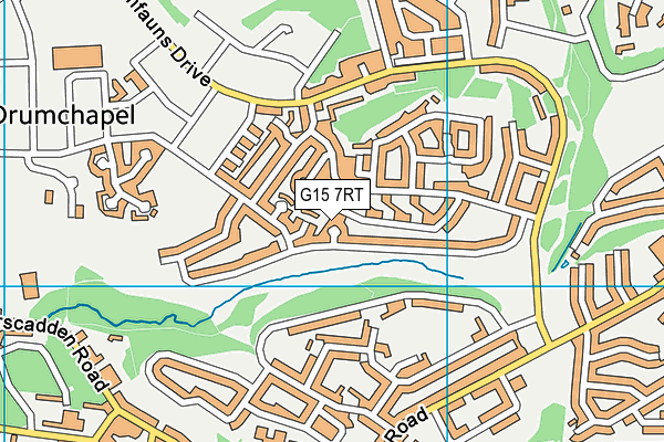 G15 7RT map - OS VectorMap District (Ordnance Survey)