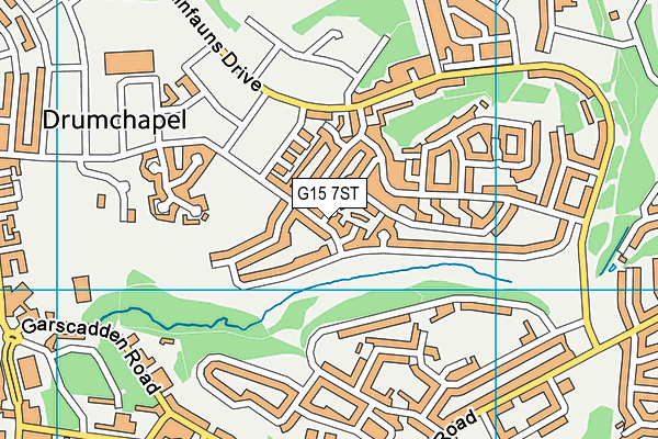 G15 7ST map - OS VectorMap District (Ordnance Survey)