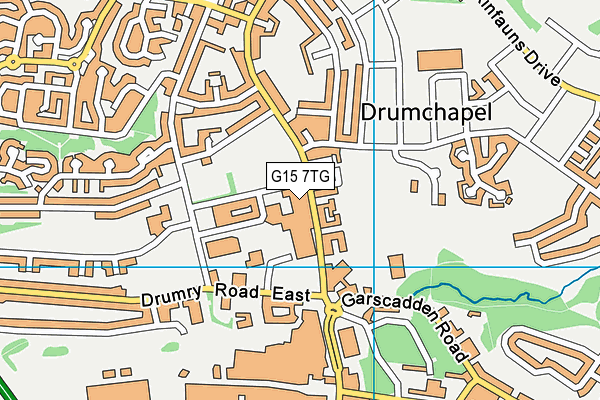 G15 7TG map - OS VectorMap District (Ordnance Survey)