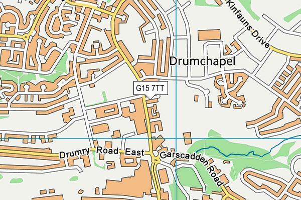 G15 7TT map - OS VectorMap District (Ordnance Survey)