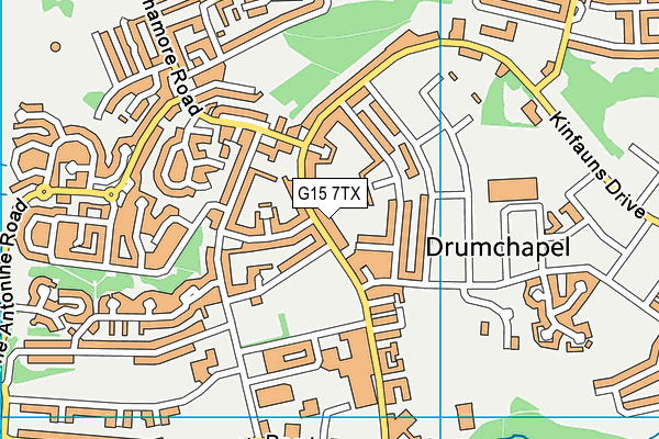 G15 7TX map - OS VectorMap District (Ordnance Survey)