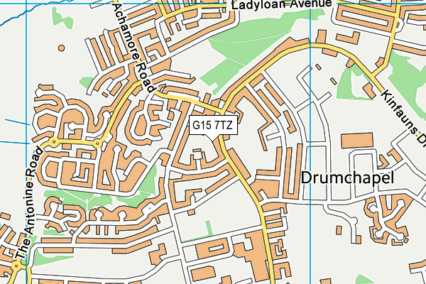 G15 7TZ map - OS VectorMap District (Ordnance Survey)