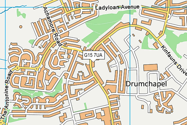 G15 7UA map - OS VectorMap District (Ordnance Survey)
