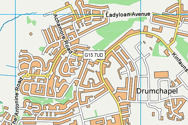 G15 7UD map - OS VectorMap District (Ordnance Survey)