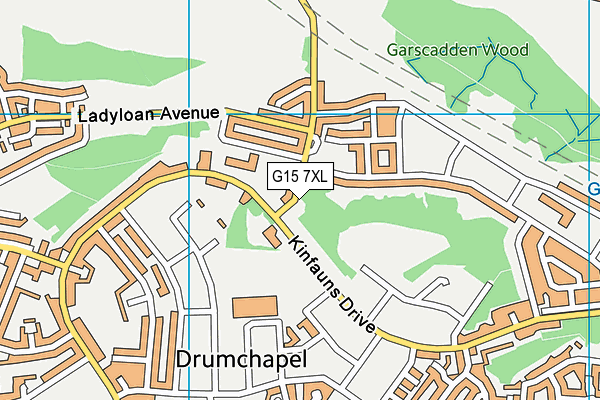 G15 7XL map - OS VectorMap District (Ordnance Survey)
