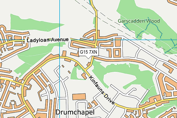 G15 7XN map - OS VectorMap District (Ordnance Survey)