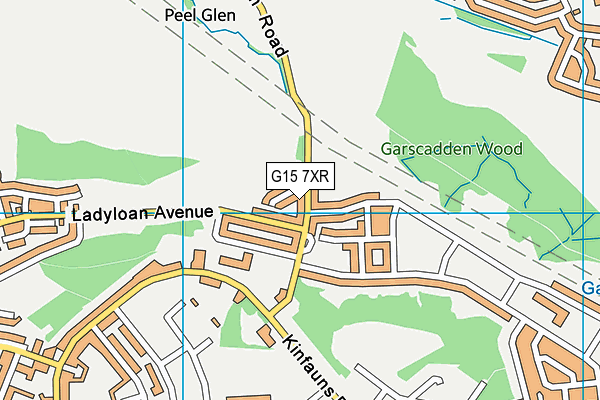 G15 7XR map - OS VectorMap District (Ordnance Survey)