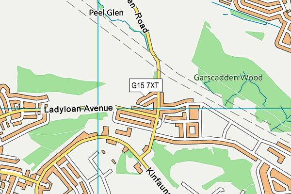 G15 7XT map - OS VectorMap District (Ordnance Survey)