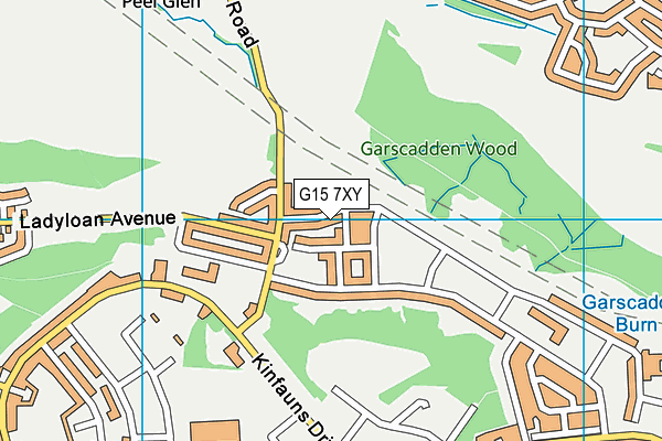 G15 7XY map - OS VectorMap District (Ordnance Survey)