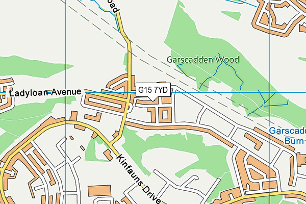 G15 7YD map - OS VectorMap District (Ordnance Survey)