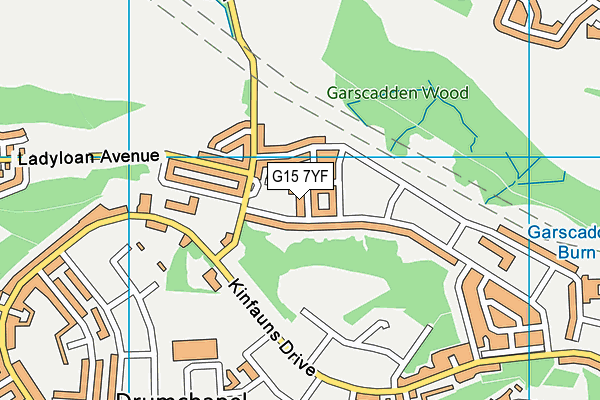 G15 7YF map - OS VectorMap District (Ordnance Survey)