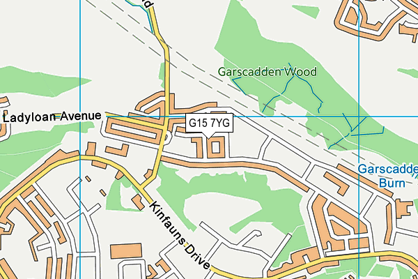 G15 7YG map - OS VectorMap District (Ordnance Survey)