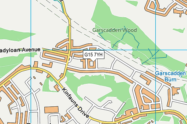 G15 7YH map - OS VectorMap District (Ordnance Survey)
