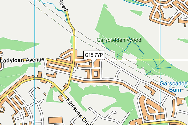 G15 7YP map - OS VectorMap District (Ordnance Survey)