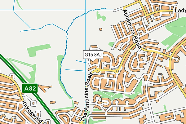G15 8AJ map - OS VectorMap District (Ordnance Survey)
